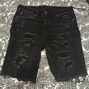 American Eagle Black Jean Shorts